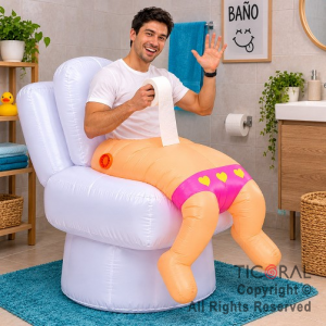 DISFRAZ INFLABLE INODORO ADULTO 1,90 MT